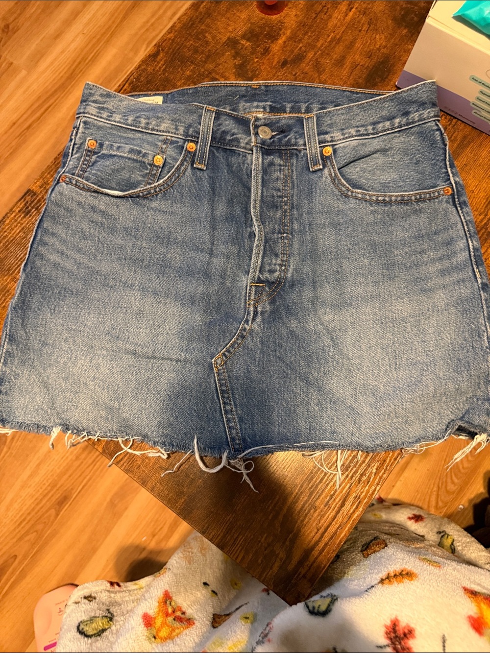 Levi's Light Blue Denim Mini Skirt
